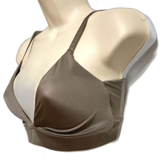 GAP Bralette Satin Triangle New Cashmere Shimmery Womens Large - Picture 2 of 12